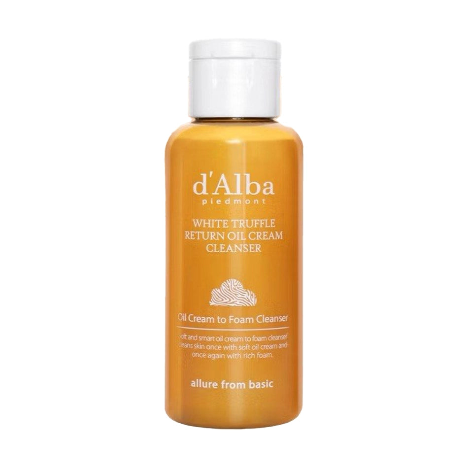 Hidrofīlā eļļa + putiņas divkāršai ādas attīrīšanai d'Alba White Truffle Return Oil Cream Cleanser