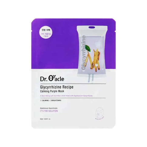 Nomierinoša auduma maska Dr.Oracle Glycyrrhizine Recipe Calming Purple Mask  Dr. Oracle   