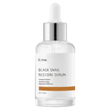Serums ar melnā gliemeža mucīnu ādas atjaunošanai iUnik Black Snail Restore Serum