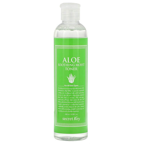 Dabīgs mitrinošs sejas toniks ar 98% alvejas ekstraktu Secret Key Aloe Soothing Moist Toner  SecretKey 248 ml.  