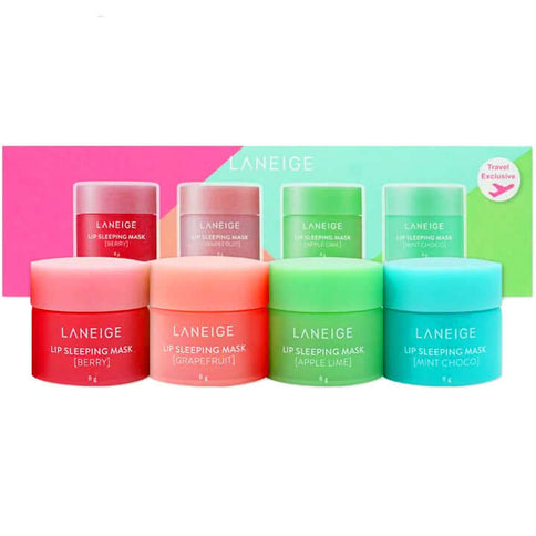 LANEIGE mini komplekts lūpu ādai Lip Sleeping Mask Mini Kit 4x8gr. Komplekti Laneige   