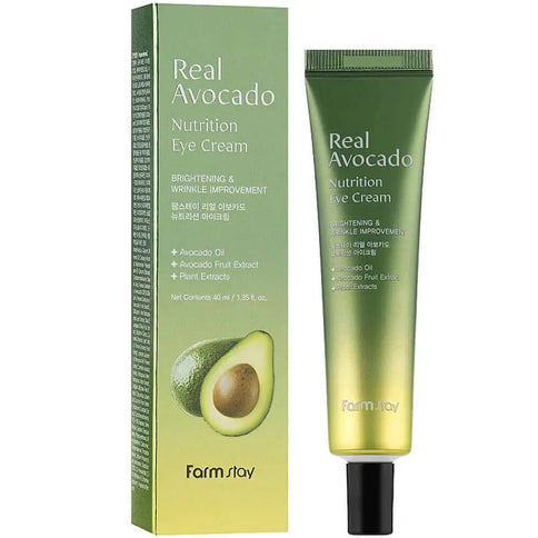 Barojošs krēms priekš acu plakstiņiem ar avokado eļļu FarmStay Real Avocado Nutrition Eye Cream  Farmstay   