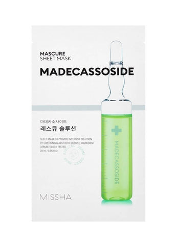 Atjaunojoša auduma maska MISSHA Mascure Rescue Madecassoside Sheet Mask  MISSHA 1 ea.  