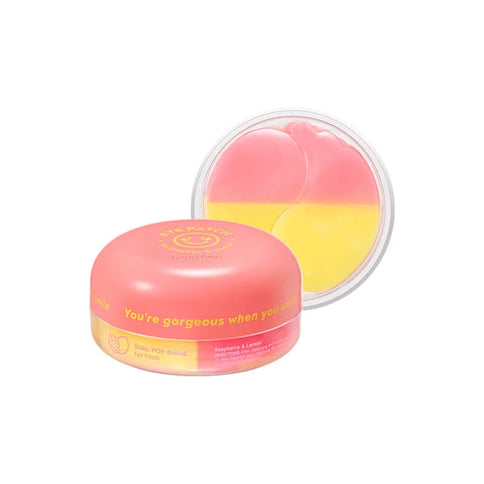 Hidrogela plāksteri ar avenēm un citronu SNP Dual Pop Shine Eye Patch Raspberry & Lemon  SNP 30 ea.  