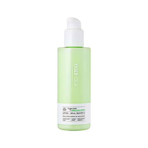 Nomierinošs losjons sejai ar Āzijas centellas ekstraktu Tiger Cica Green Chill Down Lotion  It's Skin 200 ml.  